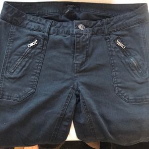 Cropped zipper jeans